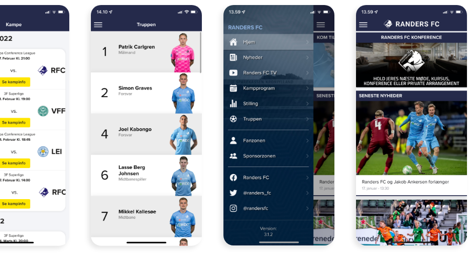 Randers FC app - app udvikling til sportsklubber